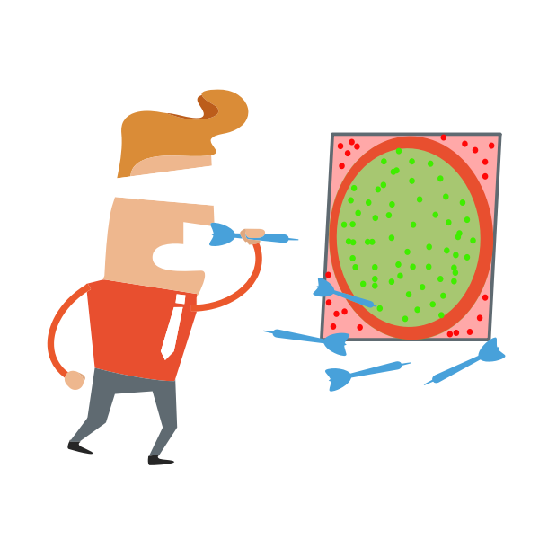 SVG Blind darts player