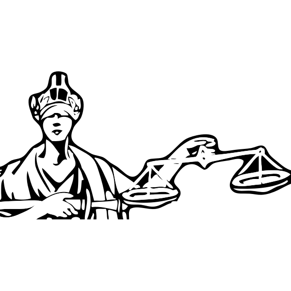 SVG Blind Lady Justice vector drawing