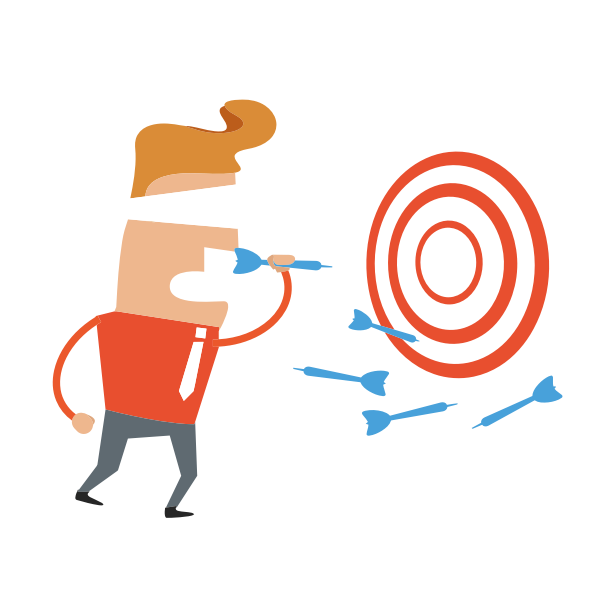 SVG Blindfolded darts player