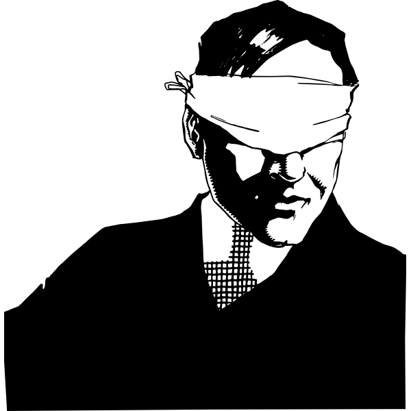 SVG Blindfolded man