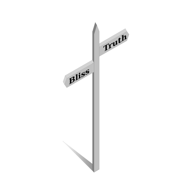 SVG Bliss and truth road sign
