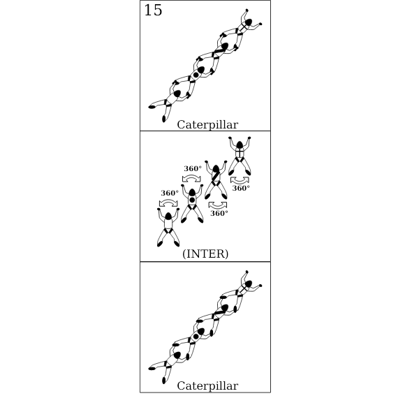 SVG Bloc 15 - Vol relatif  4 Block 15 - Formation Skydiving 4-Way