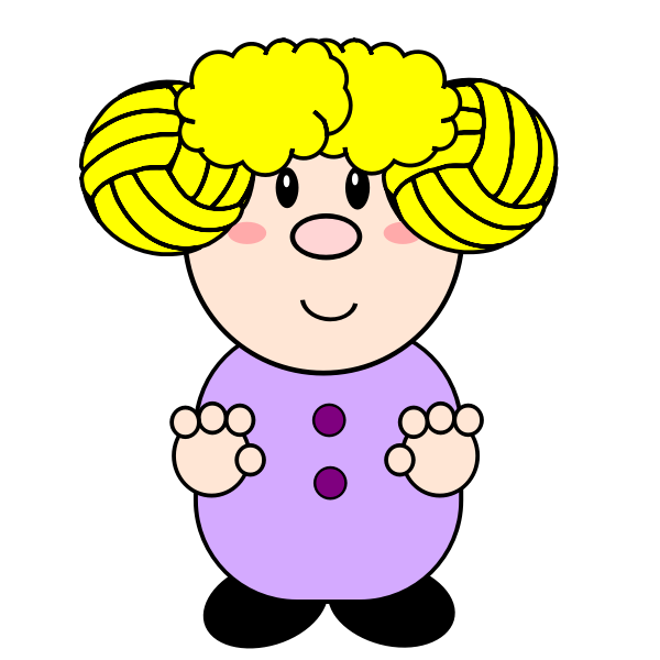 SVG Blond cartoon girl