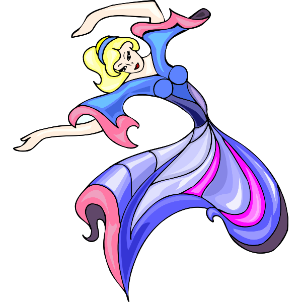SVG Blond danseuse vector image