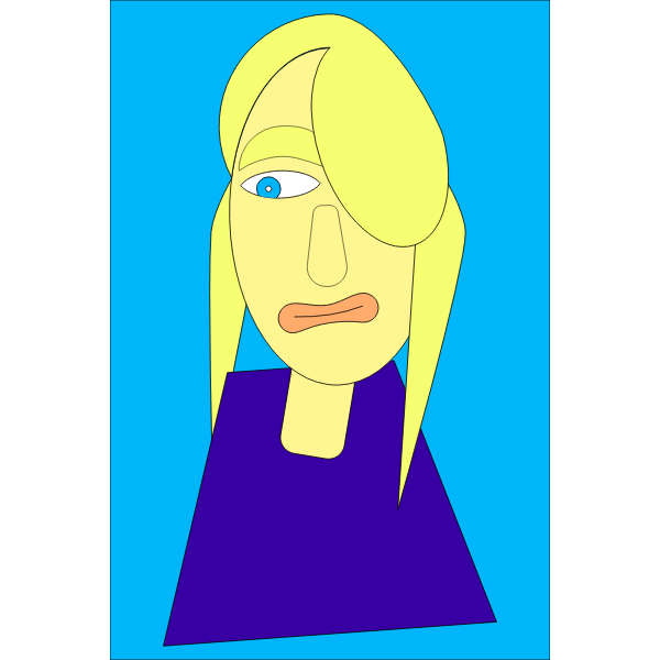SVG Blond Female Kid