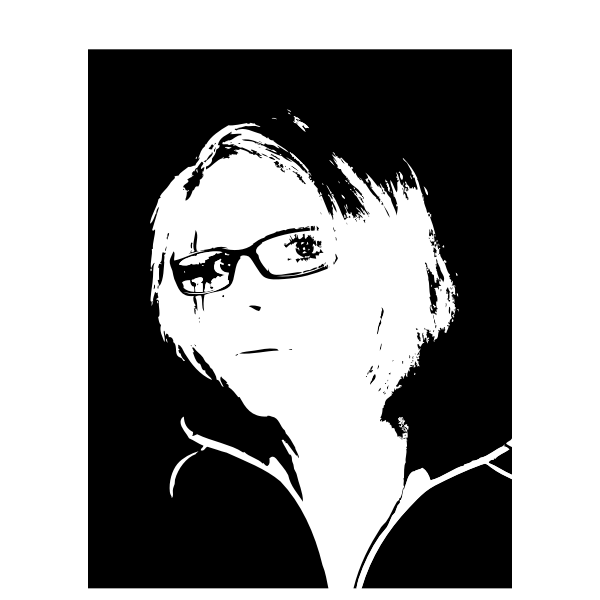 SVG Blond girl with glasses vector graphics