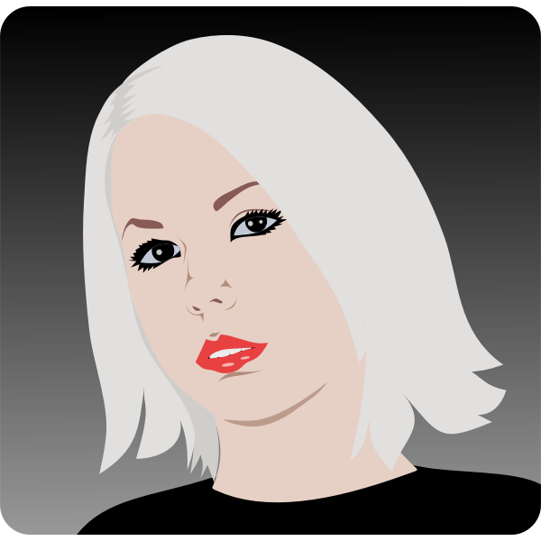 SVG Blond girl with short hair