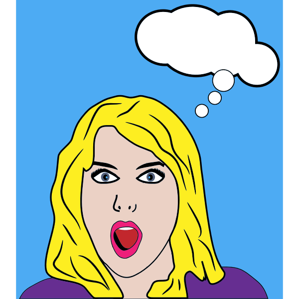 SVG Blond lady talking