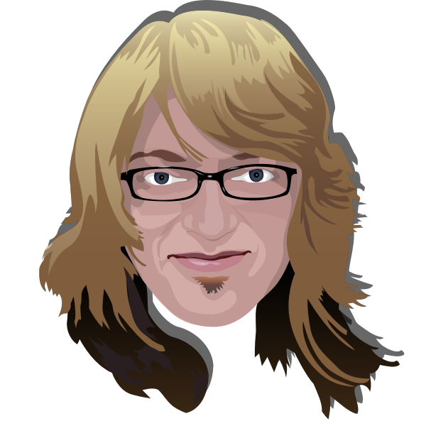 SVG Blond man with glasses vector image