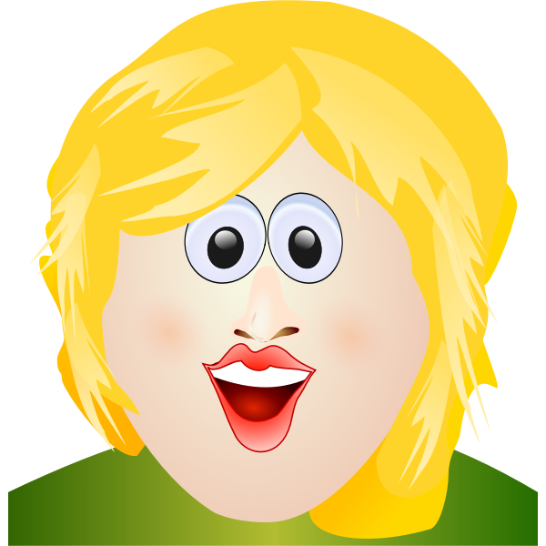 SVG Blonde face vector