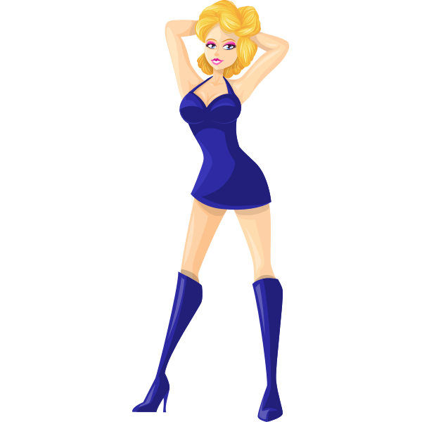 SVG Blonde in blue clothes