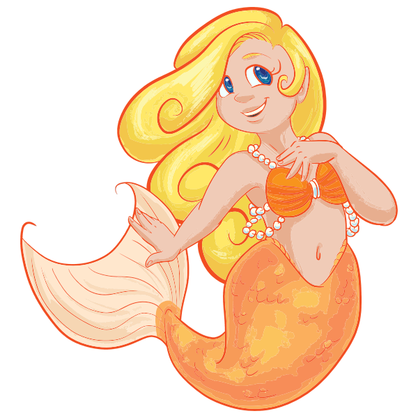 SVG Blonde Mermaid