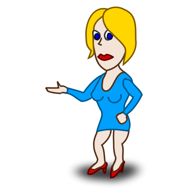 SVG Blonde woman comic character vector image