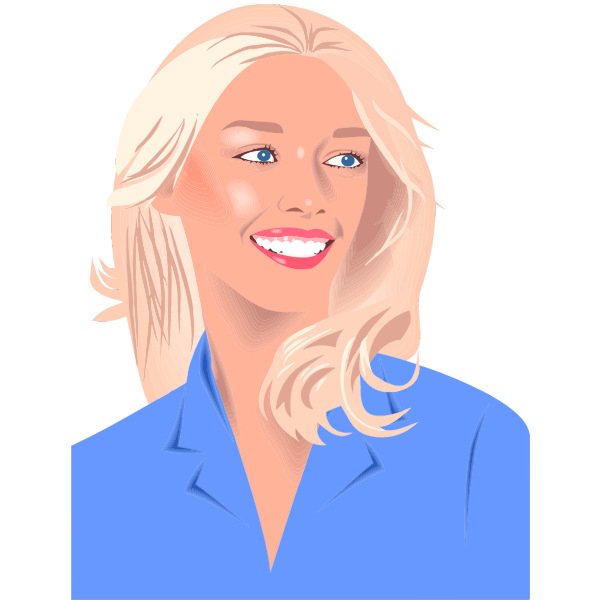 SVG Blonde woman039s portrait