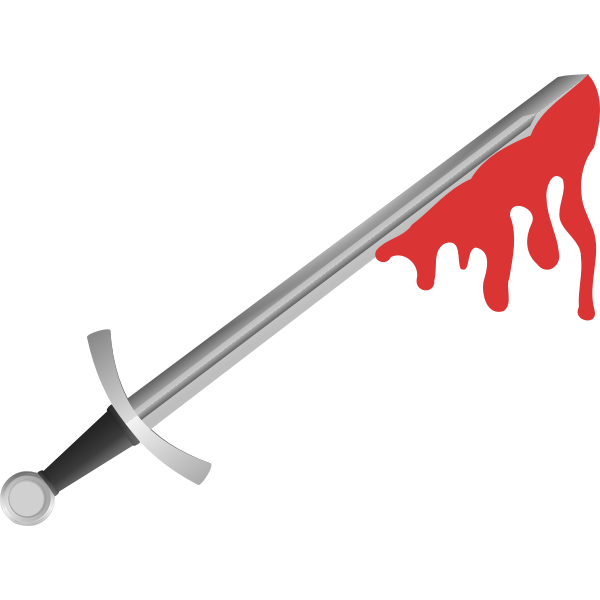 SVG Bloody sword vector image