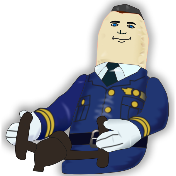 SVG Blow-up pilot vector image
