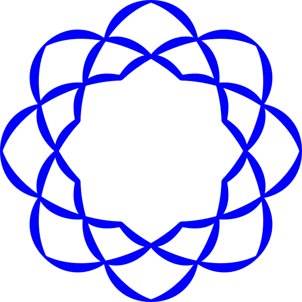 SVG Blue abstract flower