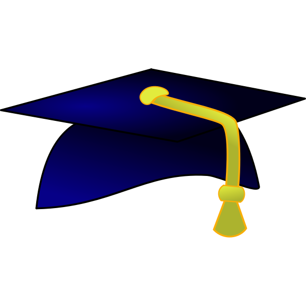 SVG Blue academic hat