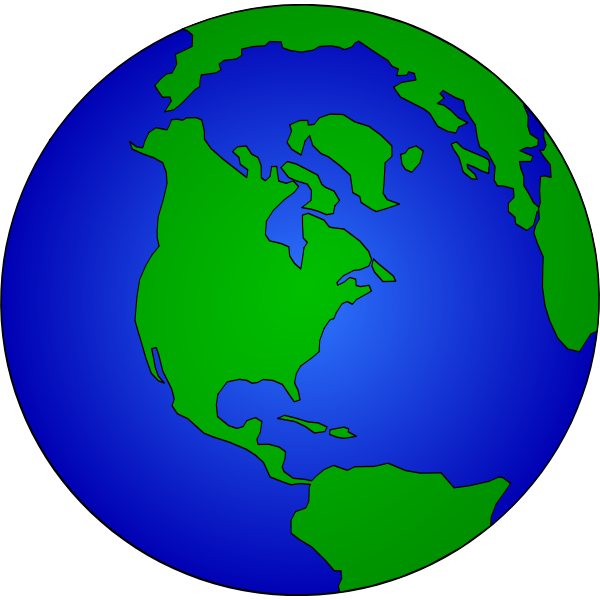 SVG Blue and green globe