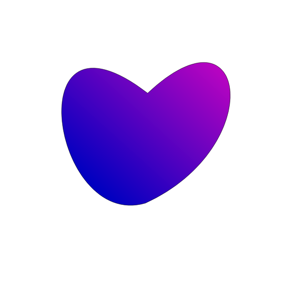 SVG Blue and Pink Heart