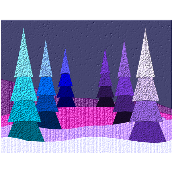 SVG Blue and purple trees