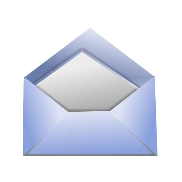 SVG Blue and white envelope vector drawing