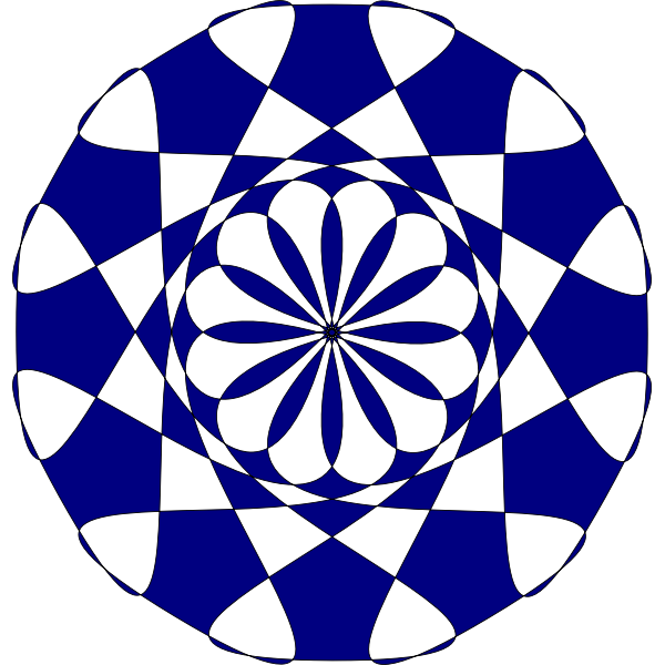 SVG Blue and white flower vector image