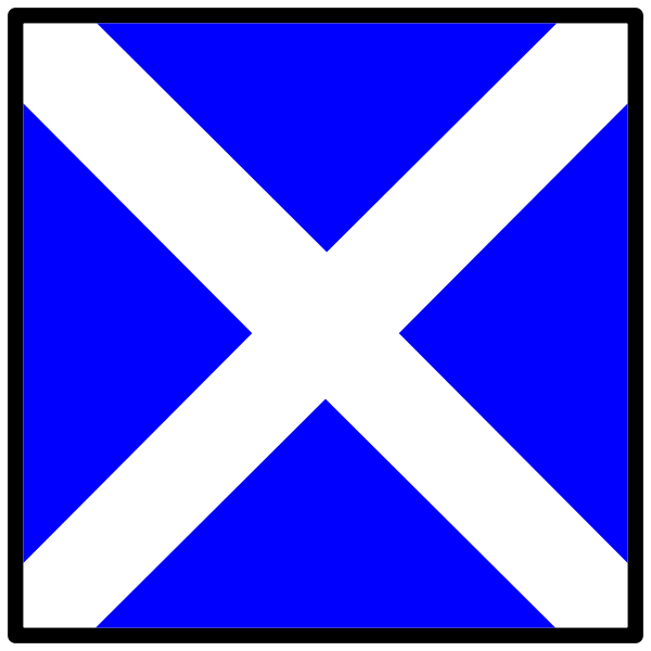 SVG Blue and white nautical symbol