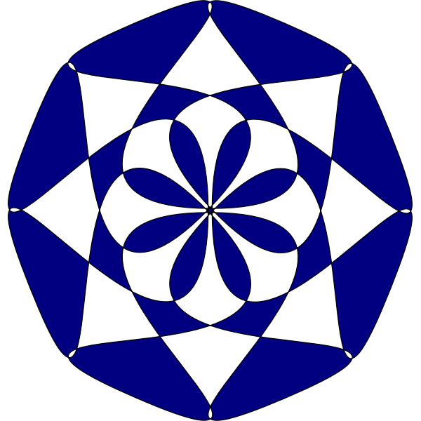 SVG Blue and white star vector image