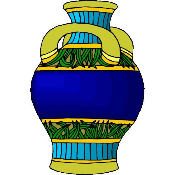 SVG Blue and yellow pot