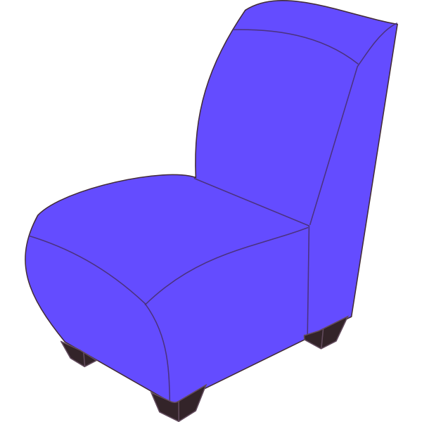 SVG Blue armless chair
