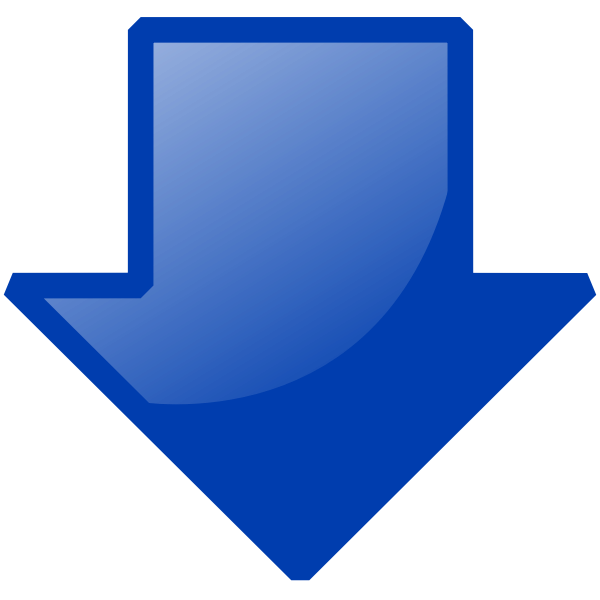 SVG Blue arrow down vector image