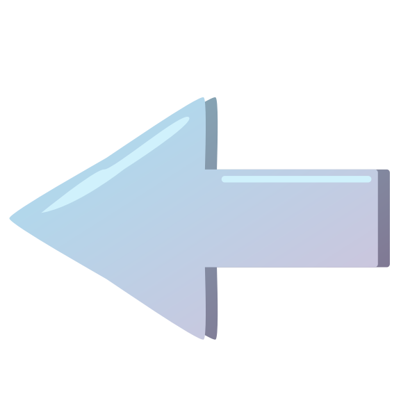 SVG Blue arrow pointer left vector drawing
