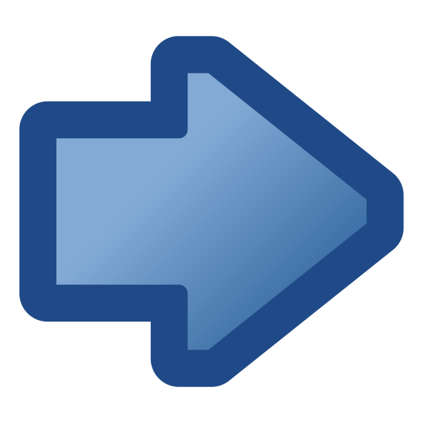 SVG Blue arrow pointing right vector drawing