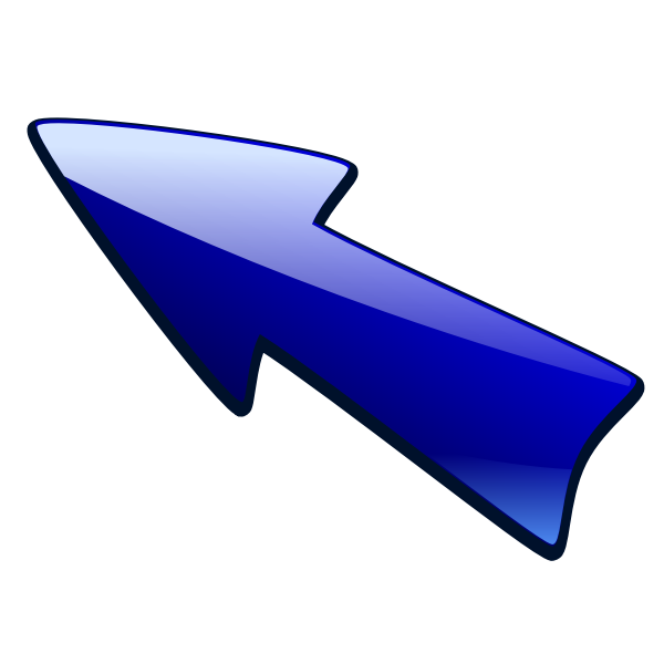 SVG Blue arrow pointing up left vector image