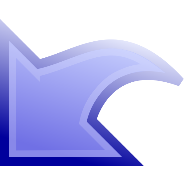 SVG Blue arrow with outline stroke