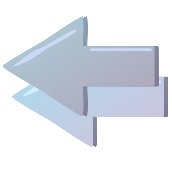 SVG Blue arrows pointing left vector illustration
