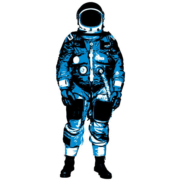 SVG Blue astronaut