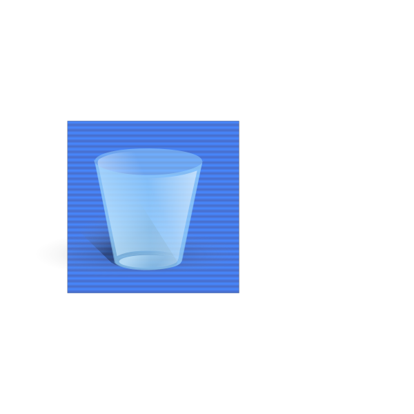 SVG Blue background empty rubbish bin computer icon vector image