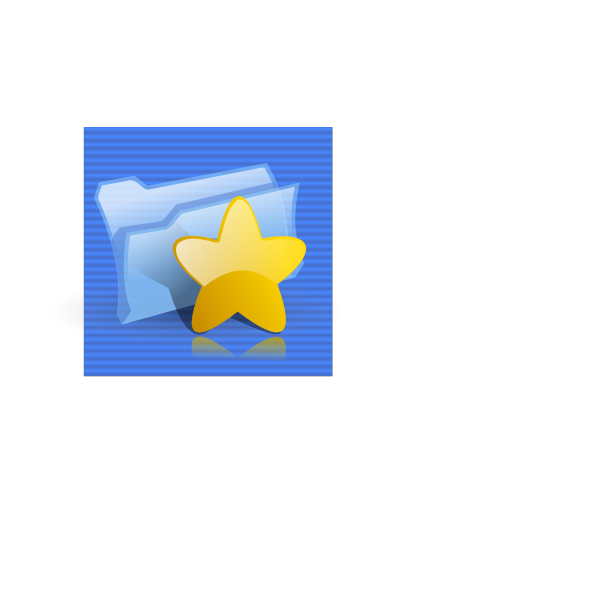 SVG Blue background favourites folder computer icon vector clip art