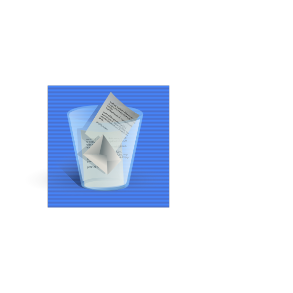 SVG Blue background full rubisg bin computer icon vector illustration
