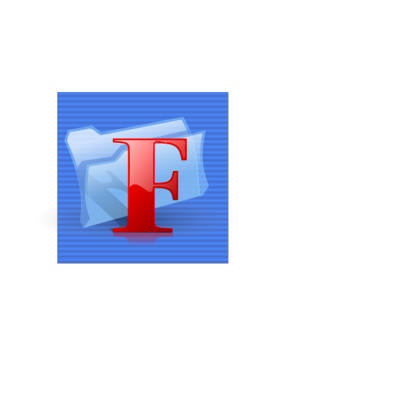 SVG Blue background function folder computer icon vector image