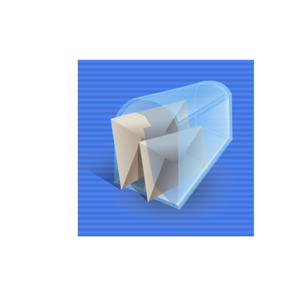 SVG Blue background mail box computer icon vector image