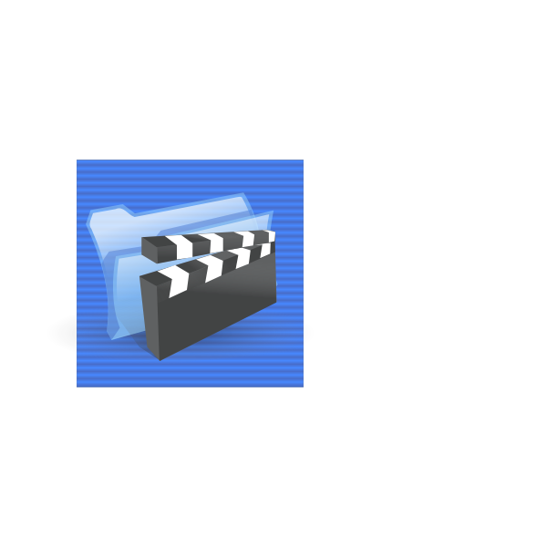 SVG Blue background multimedia file link computer icon vector image