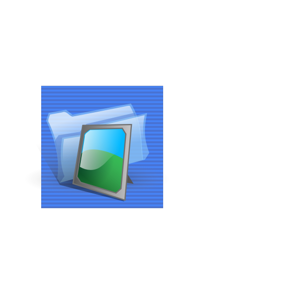 SVG Blue background photo document icon computer icon vector illustration