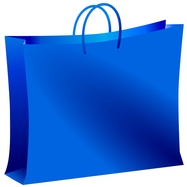 SVG Blue bag vector drawing