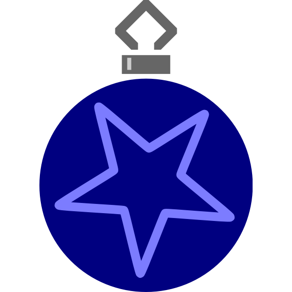 SVG Blue bauble with star