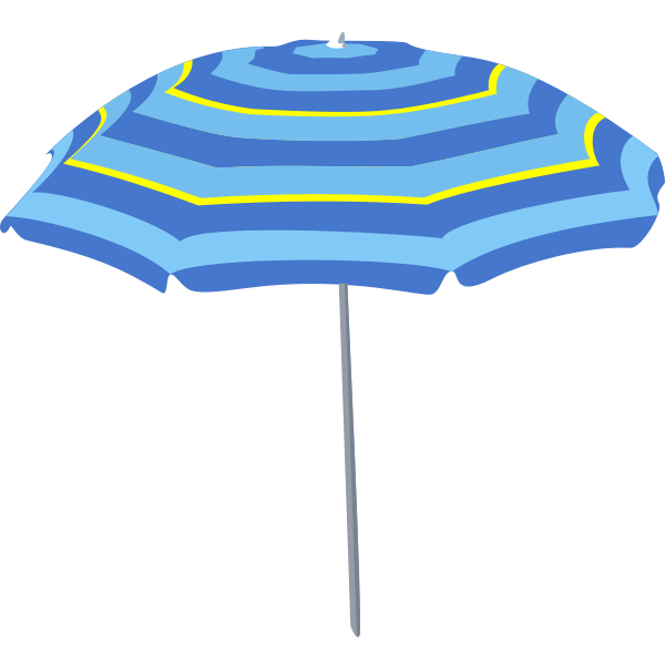 SVG Blue beach umbrella vector image