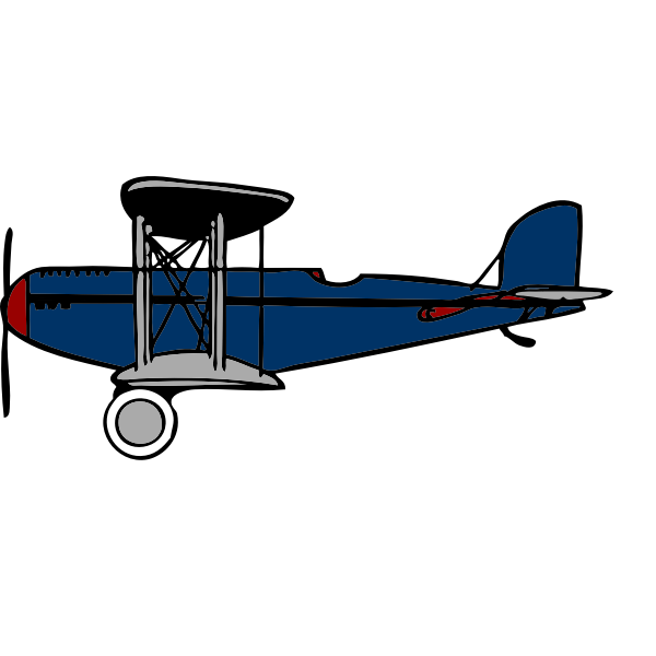 SVG Blue biplane