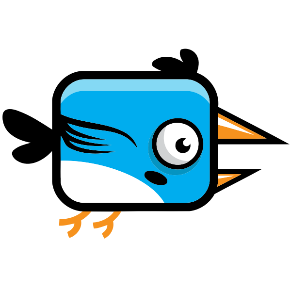 SVG Blue bird with big beak